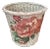 1990s Decoupage Rose Wicker Waste Bin For Sale