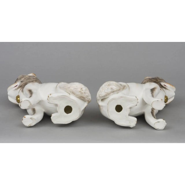 Continental Porcelain Pug Dogs - a Pair For Sale In Boston - Image 6 of 7