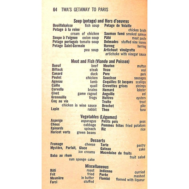 "Twa Getaway Guide Paris" 1971 Porter, Darwin and Godwin, John For Sale In New York - Image 6 of 6