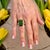 Traditional Natural Tourmaline White Sapphire Ring 6.75 14k WG 21.03 TCW Certified For Sale - Image 3 of 18