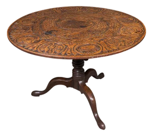 Antique Tarot Parlour Table, English, Oak, Zodiac Carving, Victorian, Circa 1870