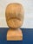 Vintage Hand Carved Wooden Figural Bust For Sale - Image 6 of 9