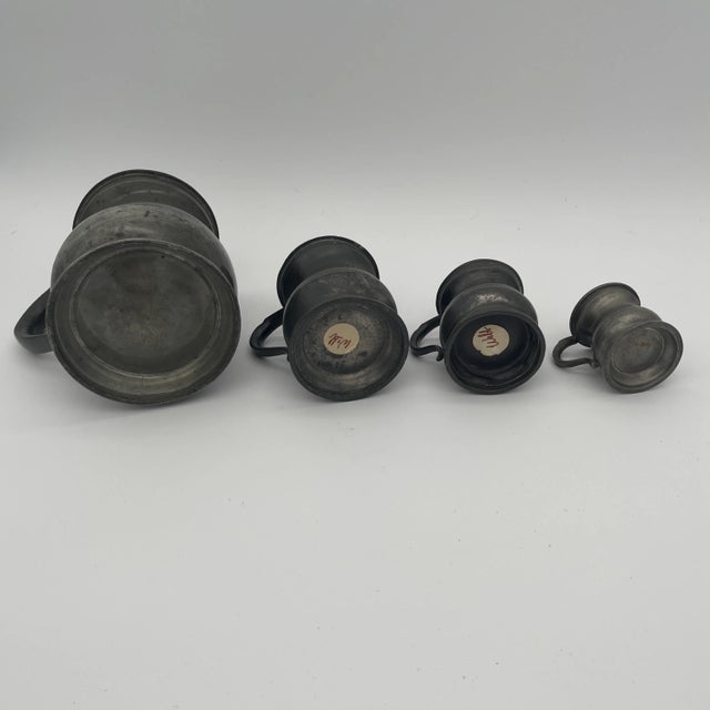 Mid 19th Century Mid 19th Century Early Pewter Measures - Set of 4 For Sale - Image 5 of 8