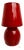 Mushroom Table Lamp in Red Murano Glass from La Luce Vetro Arte Muranese, Italy, 1970s For Sale