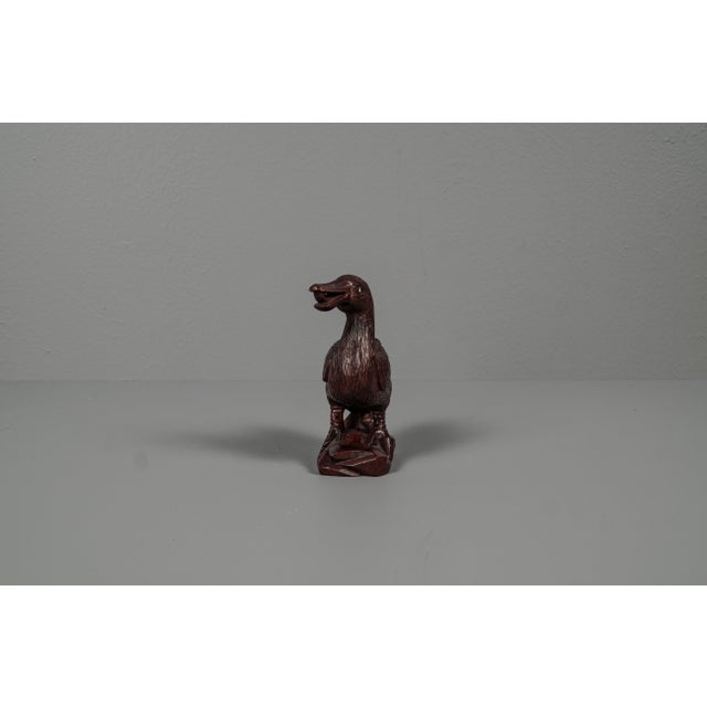 Hand-Carved Teak Duck, 1950s For Sale - Image 6 of 9
