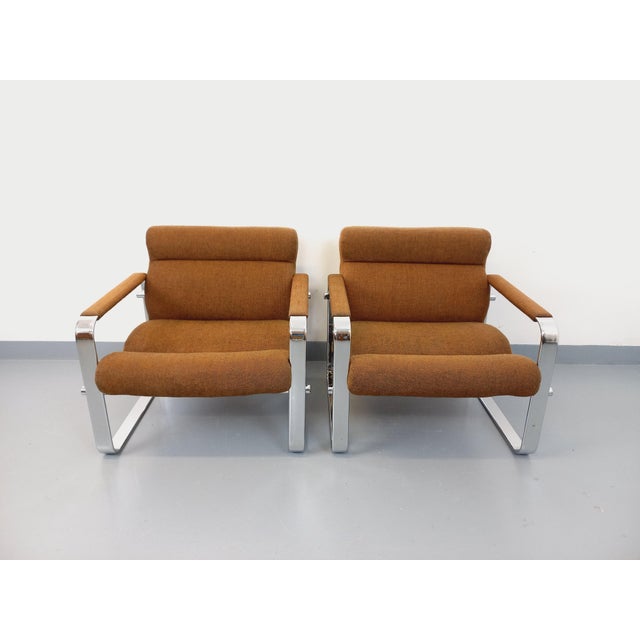 Vintage Eero Aarnio Armchairs for Framac in Fabric and Chrome from the 1960s and 70s by Eero Aarnio, 1970s, Set of 2 For Sale - Image 16 of 18