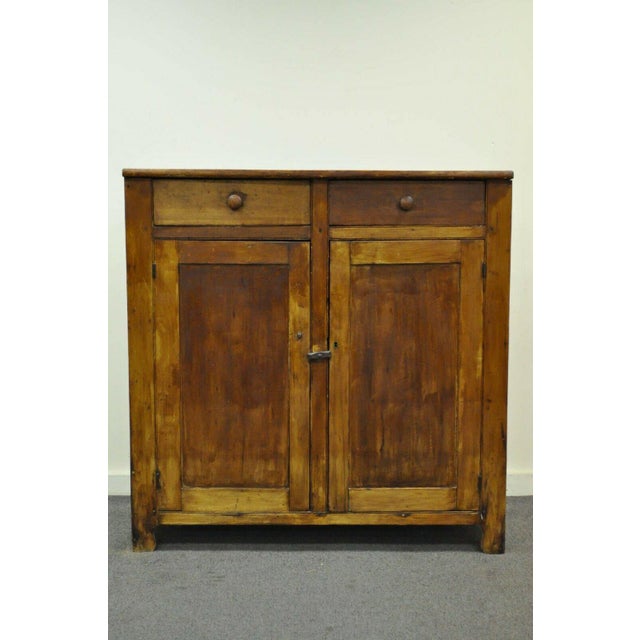 19th Century Primitive Pine Dovetailed Joinery Jelly Cupboard