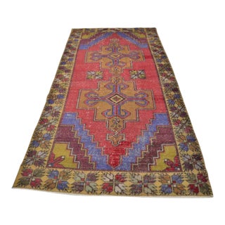 Bohemian Handknotted Vintage Carpet For Sale