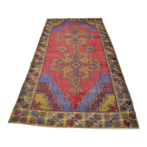 Bohemian Handknotted Vintage Carpet
