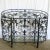 Mediterranean Vintage Wrought Iron Oval Two Tier Glass Top Console Table by Maitland Smith For Sale - Image 3 of 11