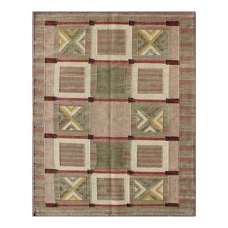 Modern Scandinavian/Swedish Geometric Design Rug by Keivan Woven Arts For Sale