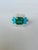 Set in 18k Gold, Zambian Emerald, Natural Turquoise & Diamonds Engagement Ring, Size 6 For Sale - Image 4 of 8