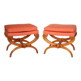 Pair of Neo Classical Style Benches For Sale