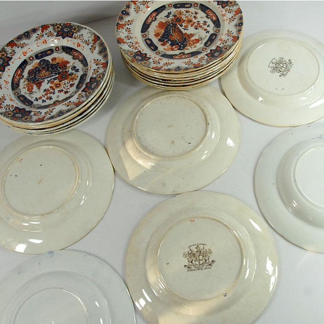 Ceramic Victorian Ashworth Ironstone Plates, Set of 20 For Sale - Image 7 of 14