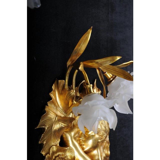 French Art Nouveau Wall Sconces, Paris, Set of 2 For Sale - Image 16 of 18