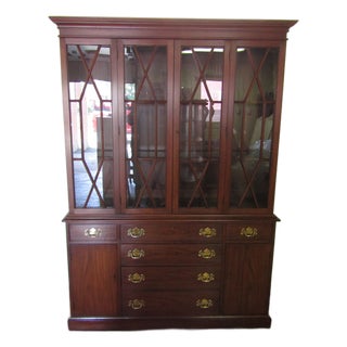 Henkel Harris Solid Cherry China Cabinet For Sale