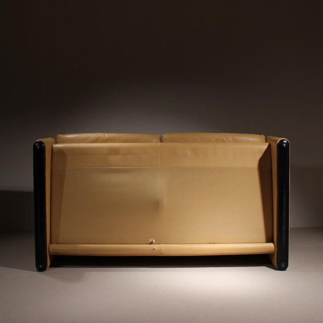 Maralunga Leather Sofa by Vico Magistretti for Cassina, 1970s For Sale - Image 8 of 18