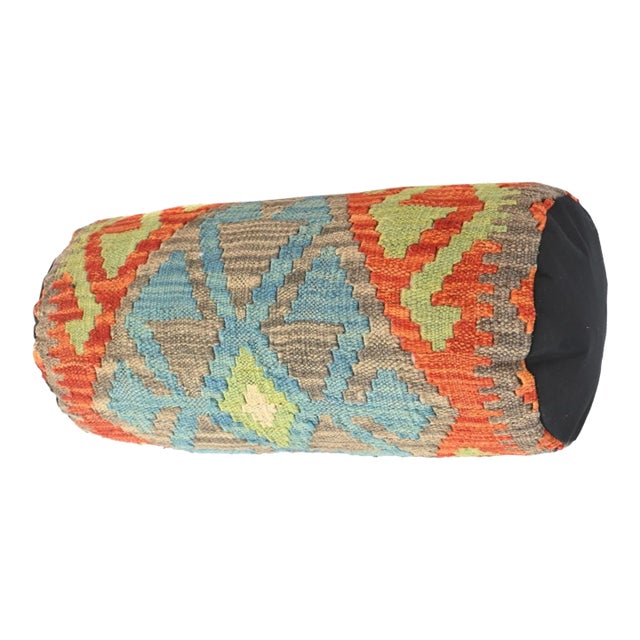 Vintage Turkish Hand-Woven Kilim Pillow For Sale