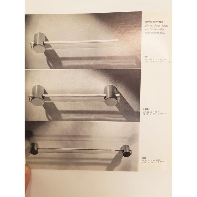 Metal Celada Serie Bathroom Set in Chrome-Plated Brass and Cut Glass by Gianni Celada for Fontana Arte, 1967, Set of 7 For Sale - Image 7 of 18