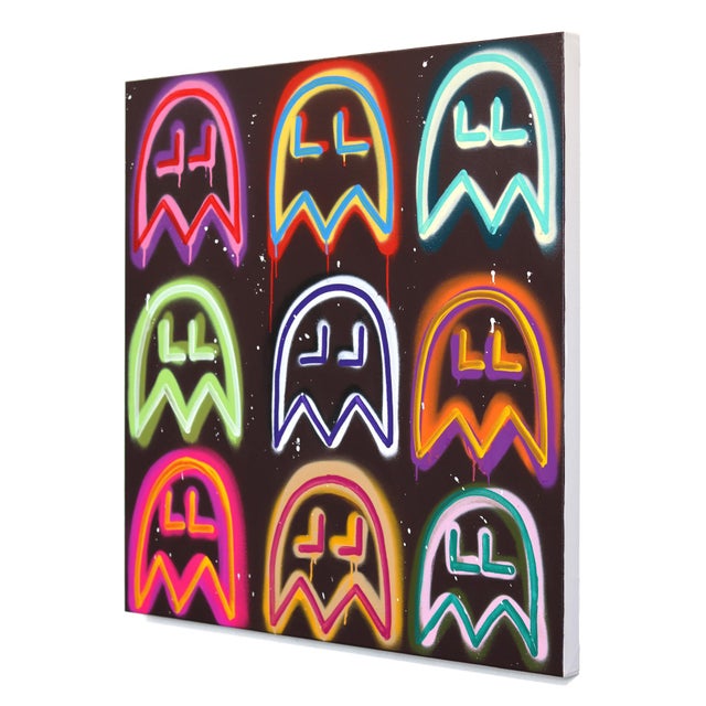 Contemporary Gamer for Life - Original Multicolor Pop Art Mixed Media Painting on Canvas by Amber Goldhammer For Sale - Image 3 of 9