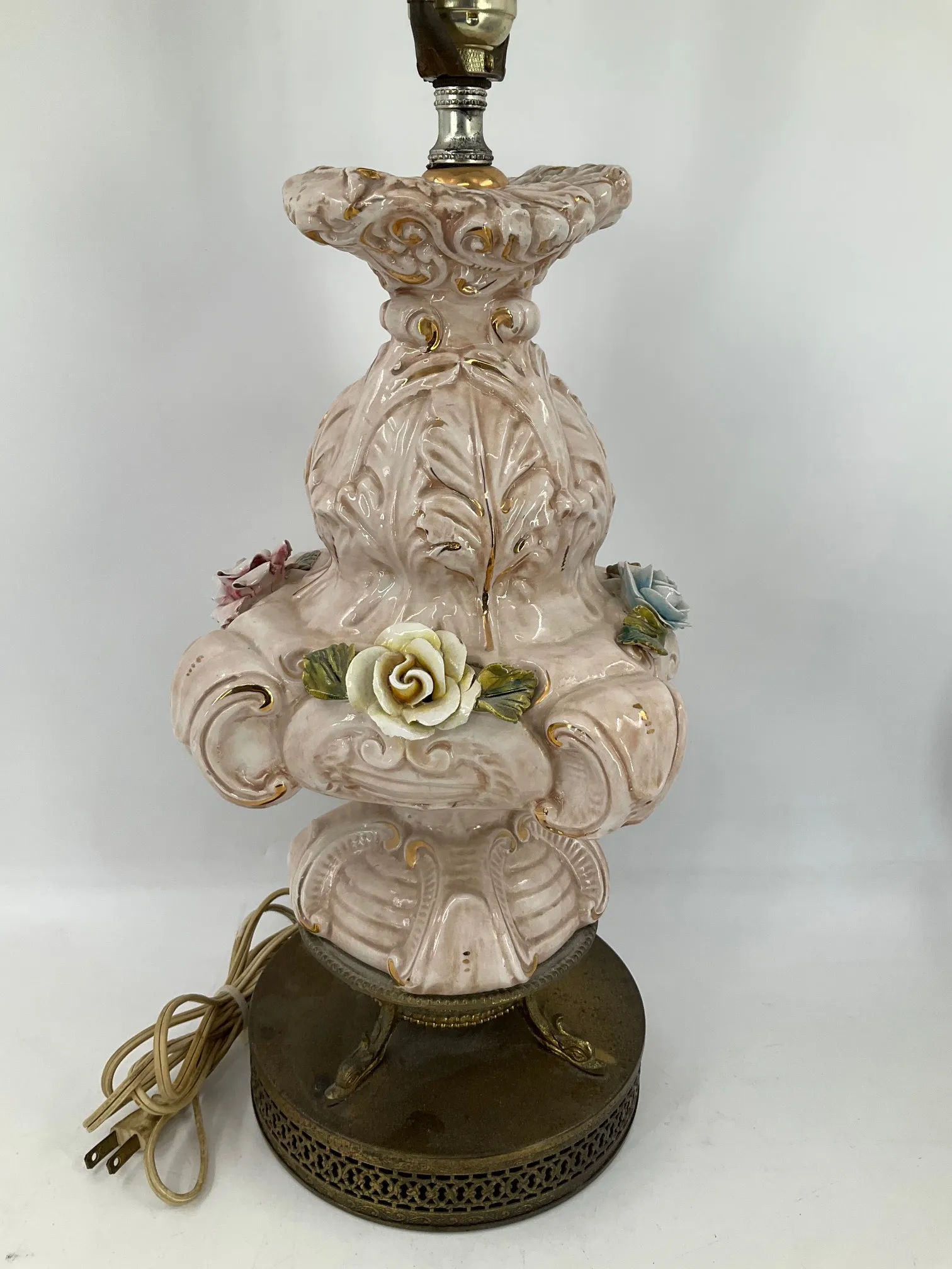 Mid 20th Century Benrose Capodimonte Porcelain Floral Flowers