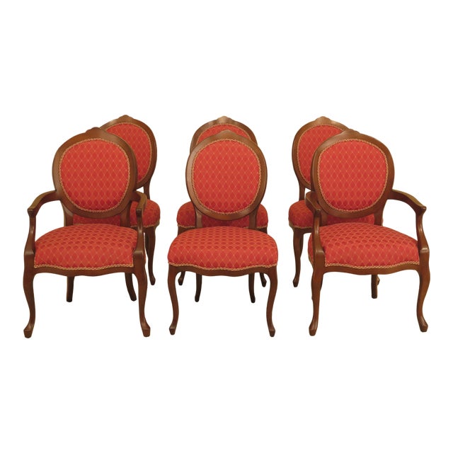 Modern Calico Corners Upholstered French Dining Room Chairs Set of 6