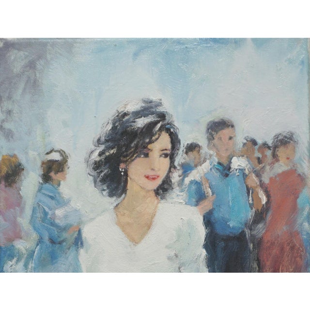 Impressionist Original Oil Painting of Cityscape For Sale - Image 3 of 5