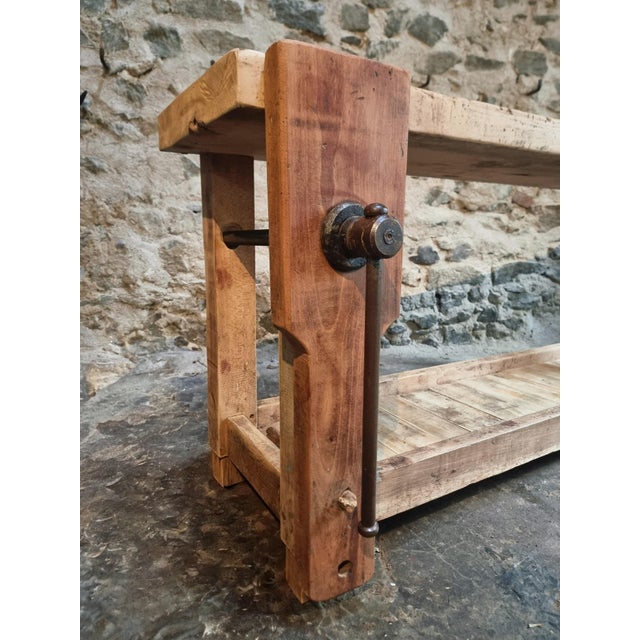 Antique French Workbench in Oak, 1900 For Sale - Image 10 of 18