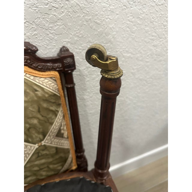 Wood A Pair of Mid 20th Century French Louis XVI Style Accent Chairs With New Classic Upholstery Versace Style For Sale - Image 7 of 10