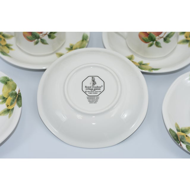 Royal Albert 1990s Royal Doulton Citrus Grove Cups & Saucers- 14 Pieces For Sale - Image 4 of 6