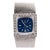 1970s Rolex Precision 2157 Ladies 18k White Gold Diamond Bezel Blue Dial Watch 1972 For Sale
