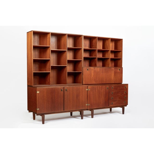 Danish Mid-Century Modern Teak Bookcase Cabinet by Peter Løvig Nielsen, 1960s For Sale - Image 17 of 18
