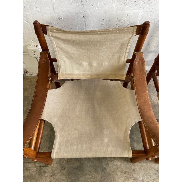 Arne Norell Sirocco Safari Chairs Scandinavian Modern - A Pair For Sale - Image 14 of 18
