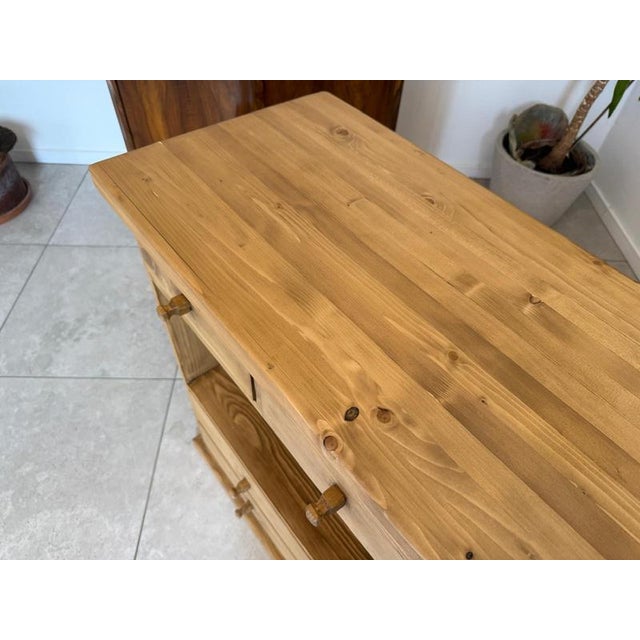 Rustic 12-Drawer Sideboard in Oak For Sale - Image 10 of 13