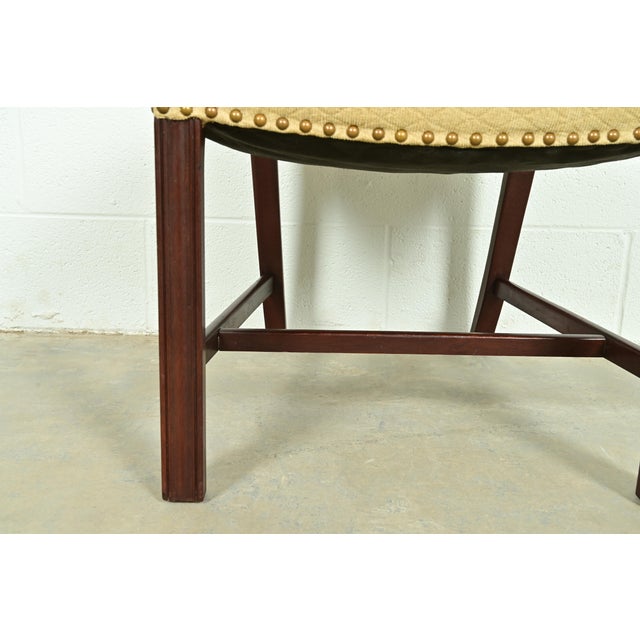 Baker Furniture Style Georgian Carved Mahogany Dining Chairs, Set of Four For Sale - Image 9 of 12