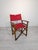 Vintage Wooden Directors Chair in Fabric For Sale - Image 4 of 12