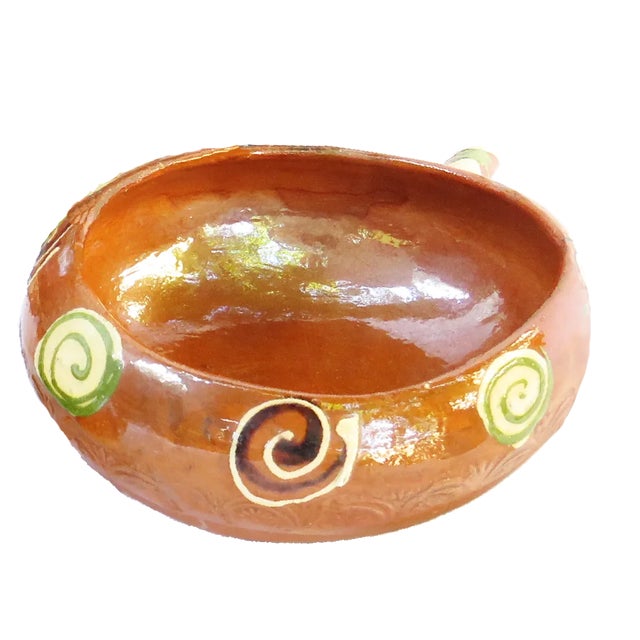Mid 20th Century Midcentury Mexican Folk Art Redware Serving Bowls, Set of 3 For Sale - Image 5 of 6