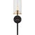 Vivier Single Sconce in Blackened Iron and Hand-Rubbed Antique Brass with Cylinder Clear Glass Designer: Thomas O'Brien...