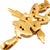Metal Vintage 18k Yellow Gold 0.31ctw Ruby Eyes Diamond Movable Clown Drop Pendant For Sale - Image 7 of 8