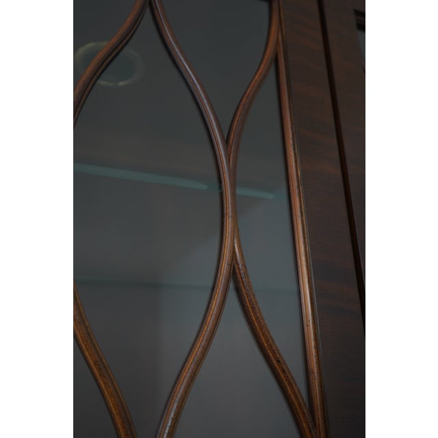 Baker Mahogany 2 Piece Breakfront China Display Cabinet For Sale - Image 16 of 18