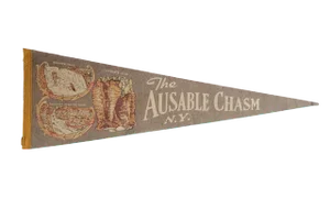 Vintage the Ausable Chasm n.y. Felt Flag Pennant