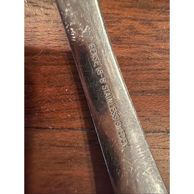 1960s Vintage Mid-Century Modern Gense Facette 18/8 Stainless Steel Flatware – Set of 9 For Sale - Image 5 of 6