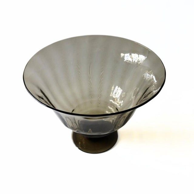 Antique Optically Blown Soda Glass Bowl by Simon Gate, 1920s For Sale - Image 4 of 5