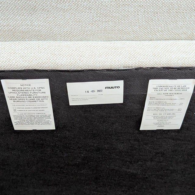 White Design Within Reach - Muuto 3-Seat Modern Sofa For Sale - Image 8 of 8