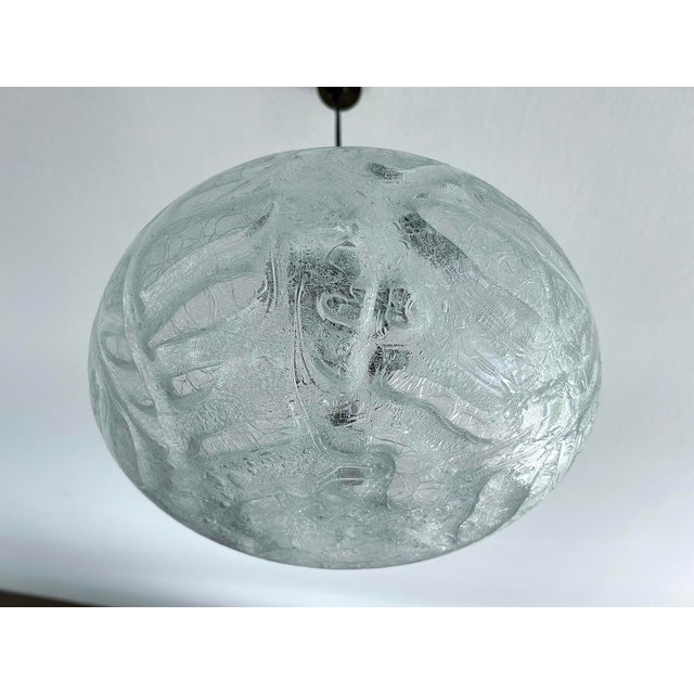 Vintage Murano Glass Pendant Light by Doria, 1970s For Sale - Image 9 of 17