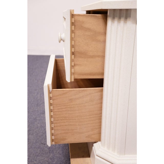 Wood Altavista Lane Melrose Collection Contemporary Neoclassical Revival Off White 34" Two Drawer Nightstand 497-31 For Sale - Image 7 of 15