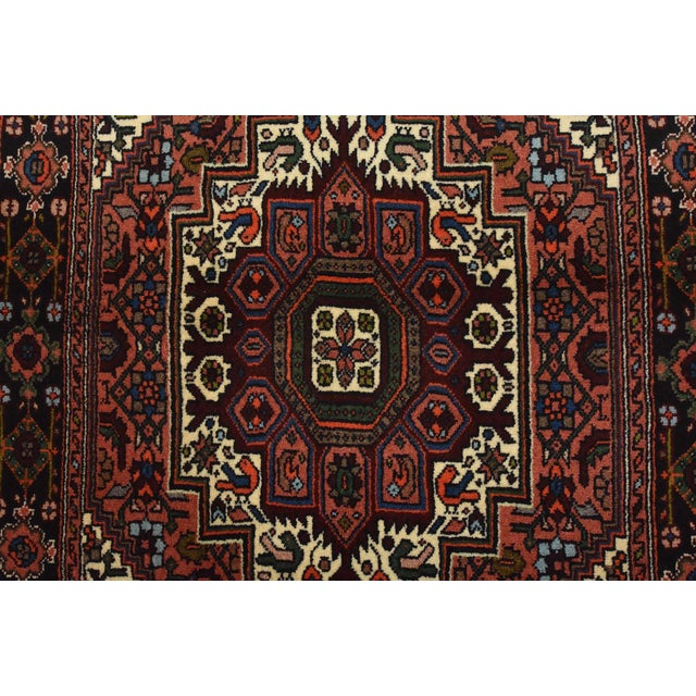 2000 - 2009 Goltogh Rug 2’6” X 4′ Red Wool Vintage Traditional Hand-Knotted Carpet For Sale - Image 5 of 10