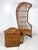 Brown Vintage Wicker Rattan Triangle Side Table For Sale - Image 8 of 8