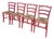 Italian Red Oak Ladder-Back Dining Chairs with Woven Rush Seats, Set of 4 For Sale