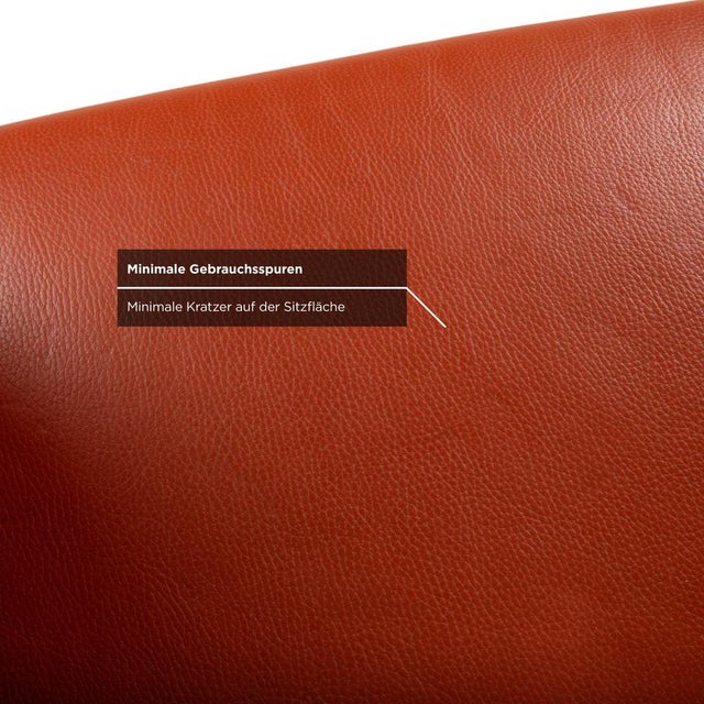 Animal Skin Jason Leather Armchair in Red from Walter Knoll For Sale - Image 7 of 13